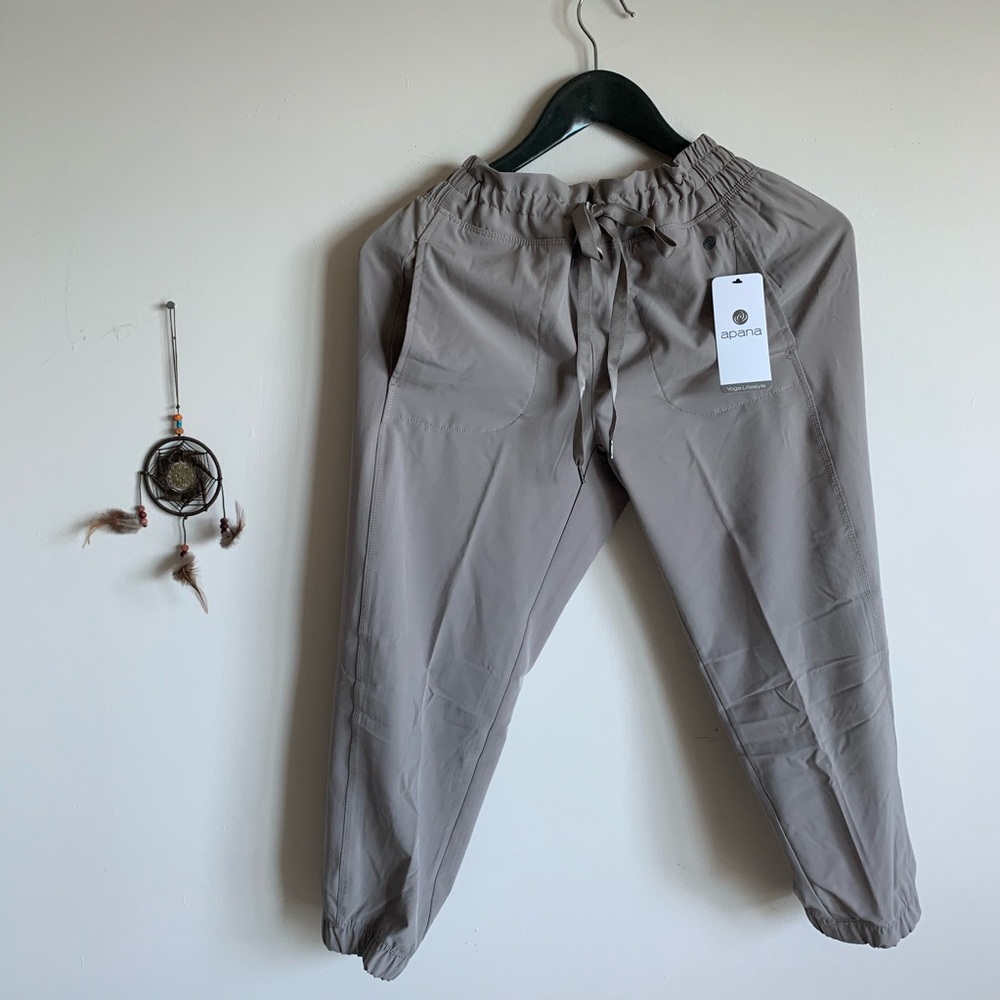 Brand New Taupe Apana Capri Joggers